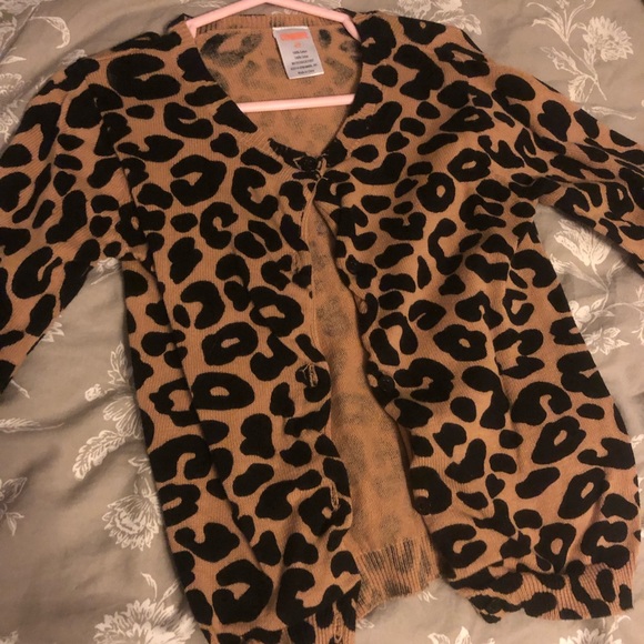 Gymboree 4T cardigan leopard - Picture 1 of 4